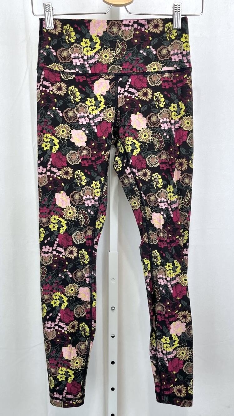LULULEMON Wunder Under High Rise Tights 28" W5AP7S Fluorolace Multi Floral Sz 6